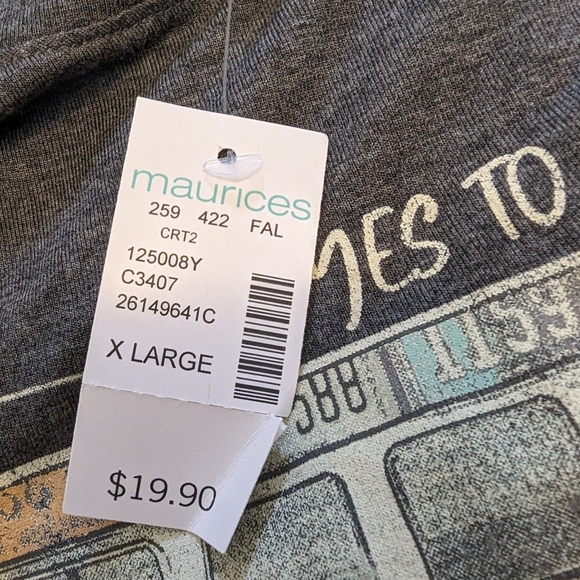 Women's cap sleeved T-shirt new with tags Maurice's XL - Picture 4 of 6